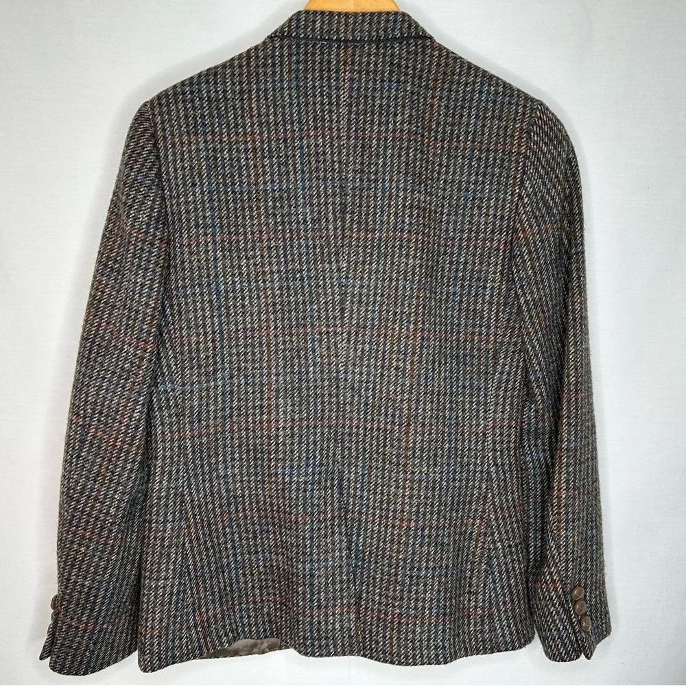 Vintage Jos A Bank Wool Twill Weave Tweed Blazer Size 8 See Measurements Below - Picture 2 of 10